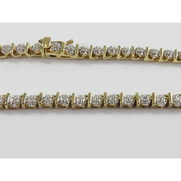 18" TL Sterling Silver Box Link Gilded Gold & Etched Metal Necklace Heavy - Picture 5 of 15